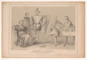 Caricature with Prime Minister Robert Peel and Joseph Hume by John Doyle
