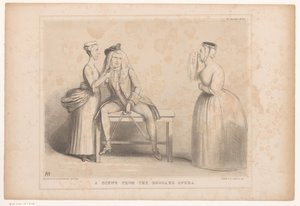 Caricature with Scene from The Beggar