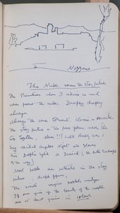 Sketch book containing 60 sketches and illustrations, writings on tempera paint and artists including Botticelli by John Duncan