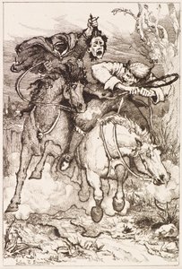 Two Galloping Horsemen [one carrying his own head] by John Duncan