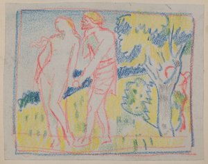 Untitled [Male & female figure in a landscape]
