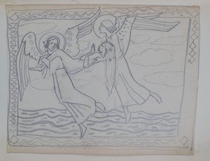 Untitled [Study for St Bride] by John Duncan