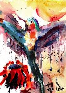 Vibrant Hummingbird Bloom