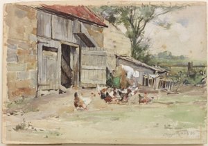 Feeding the Hens, 1909