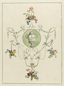 Decorative Floral Print, from A Collection of Flowers Drawn after Nature by John Edwards