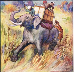 I Put the Muzzle of the Rifle to the Head of the Tiger by John Edwin Noble