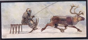Reindeer and sleigh, illustration from 