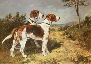 Two Hounds in a Landscape