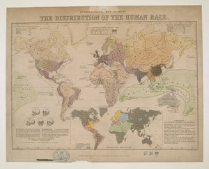 Ethnographical Map, showing the distribution of the Human Race by John Emslie