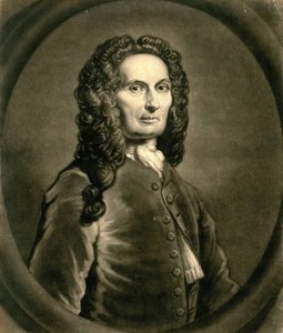 Portrait of French Mathematician Abraham de Moivre by John Faber