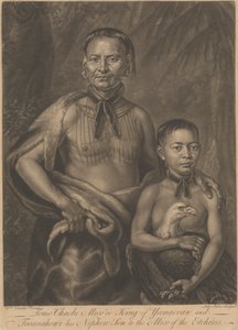 Tomo Chachi Mico, or King of Yamacraw, and Tooanahowi [sic], His Nephew