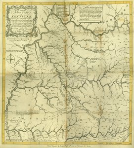 Map of Kentucke, Engraved by Henry D. Pursell, Printed by T. Rook, Philadelphia, 1784 by John Filson