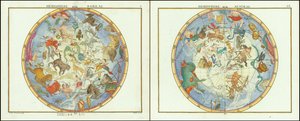 1776 - John Flamsteed - Southern Hemisphere and Northern Hemisphere by John Flamsteed
