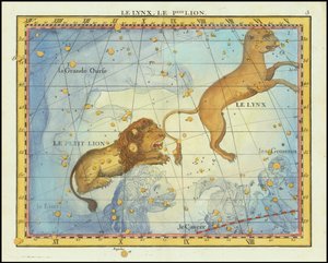 1776 Star Chart of the Constellation Leo, from Fortin