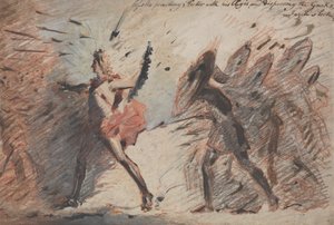 Apollo Preceding Hector with His Aegis, and Dispersing the Greeks, Fuseli