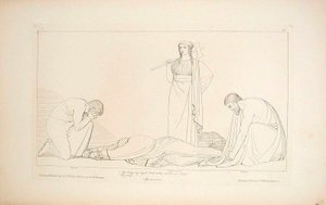Clytemnestra and Chorus by John Flaxman