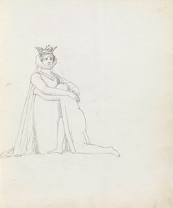 Drawing of Mrs Siddons as Constance by John Flaxman