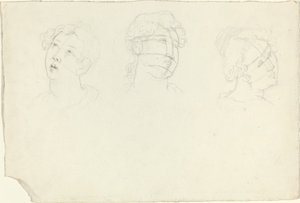 Head of Mary Magdalen and Two Saints by John Flaxman