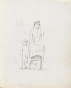 Mrs Siddons as Constance with child by John Flaxman