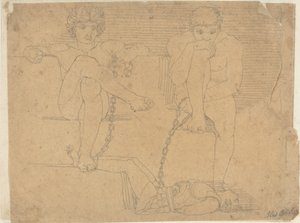 Otus and Ephialtes Holding Mars Captive by John Flaxman
