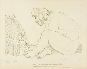 Polyphemus Begging Ulysses for More Wine by John Flaxman