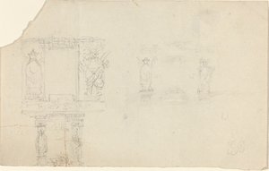 Structure with Figures in Asian Dress (Illustration for 