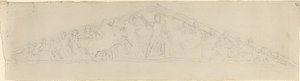 Study for Reconstruction of West Pediment of the Parthenon by John Flaxman