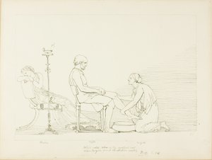 Ulysses, Penelope and Euryclea by John Flaxman