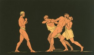 Ulysses preparing to fight with Irus by John Flaxman