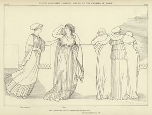 Venus Disguised Inviting Helen to the Chamber of Paris by John Flaxman