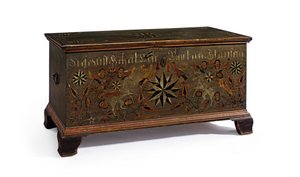 Decorated Blanket Chest Made for Barbara Stauffer, Rapho Township, Lancaster County, Pennsylvania, USA, 1799 by John Flory
