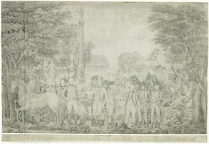 The British Surrendering Their Arms to General Washington after Their Defeat at Yorktown in Virginia, October 1781 by John Francis Renault