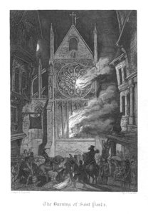 Scene from Old St Pauls by William Harrison Ainsworth, 1855 by John Franklin