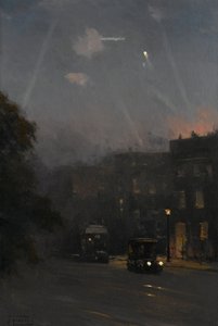 A Zeppelin raid, 8 October 1915 by John Fraser