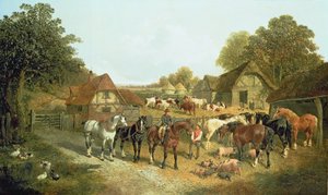 An English Homestead by John Frederick Herring Senior