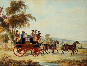 The Brighton - London Coach on the Open Road