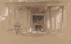 Main Entrance of Great Mosque, (Ulu cami) Bursa, Turkey by John Frederick Lewis