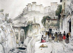 Part of the Alhambra from the Alameda del Darro, from 