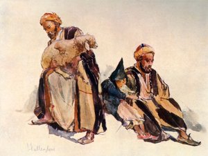 Syrian Shepherds and Shepherd Boy by John Fulleylove
