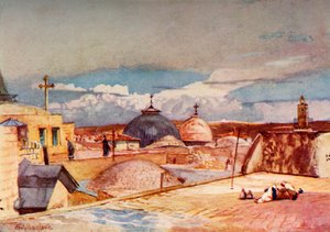 The Domes of the Holy Sepulchre from a House-Top on Mount Zion, 1902