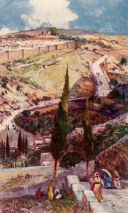The North-East End of Jerusalem and Mizpah from the Mount of Olives, 1902