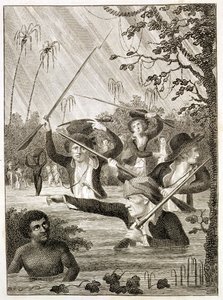 March through a Swamp or Marsh in Terra Firma by John Gabriel (after) Stedman