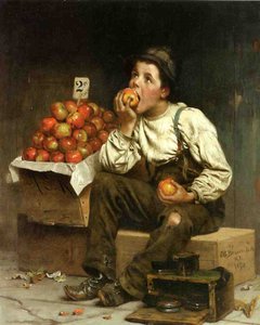 A Boy Eating Apples, 1878