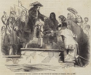 Anniversary of the Landing of the Prince of Orange at Torbay, 5 November 1688 by John Gilbert