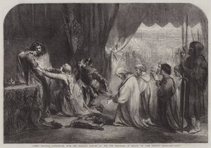 Queen Philippa Interceding with Her Husband Edward III for the Burgesses of Calais by John Gilbert