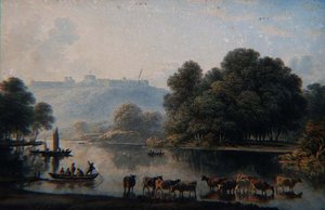 A View of Windsor Castle from the Thames by John Glover