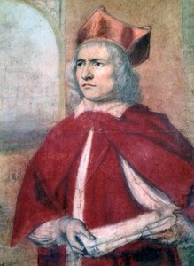 Actor Henry Harris in role of Cardinal Wosley in Henry VIII by William Shakespeare