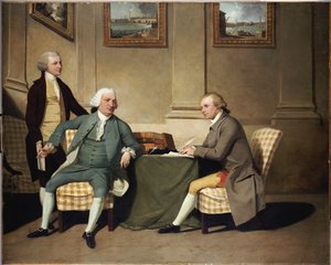 Group Portrait of Sergeant-At-Arms Bonfoy, His Son, and John Clementson, Sen.