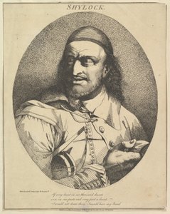Shylock from Twelve Characters from Shakespeare, March 15, 1776 by John Hamilton Mortimer