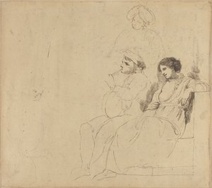 Study for "The Rustic Dancers" by John Hamilton Mortimer